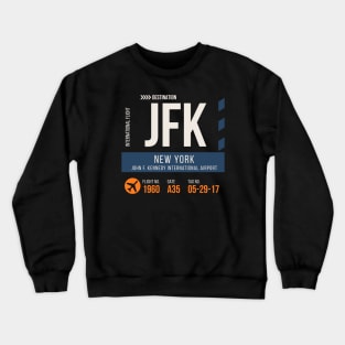 New York Airport Stylish Luggage Tag (JFK) Crewneck Sweatshirt